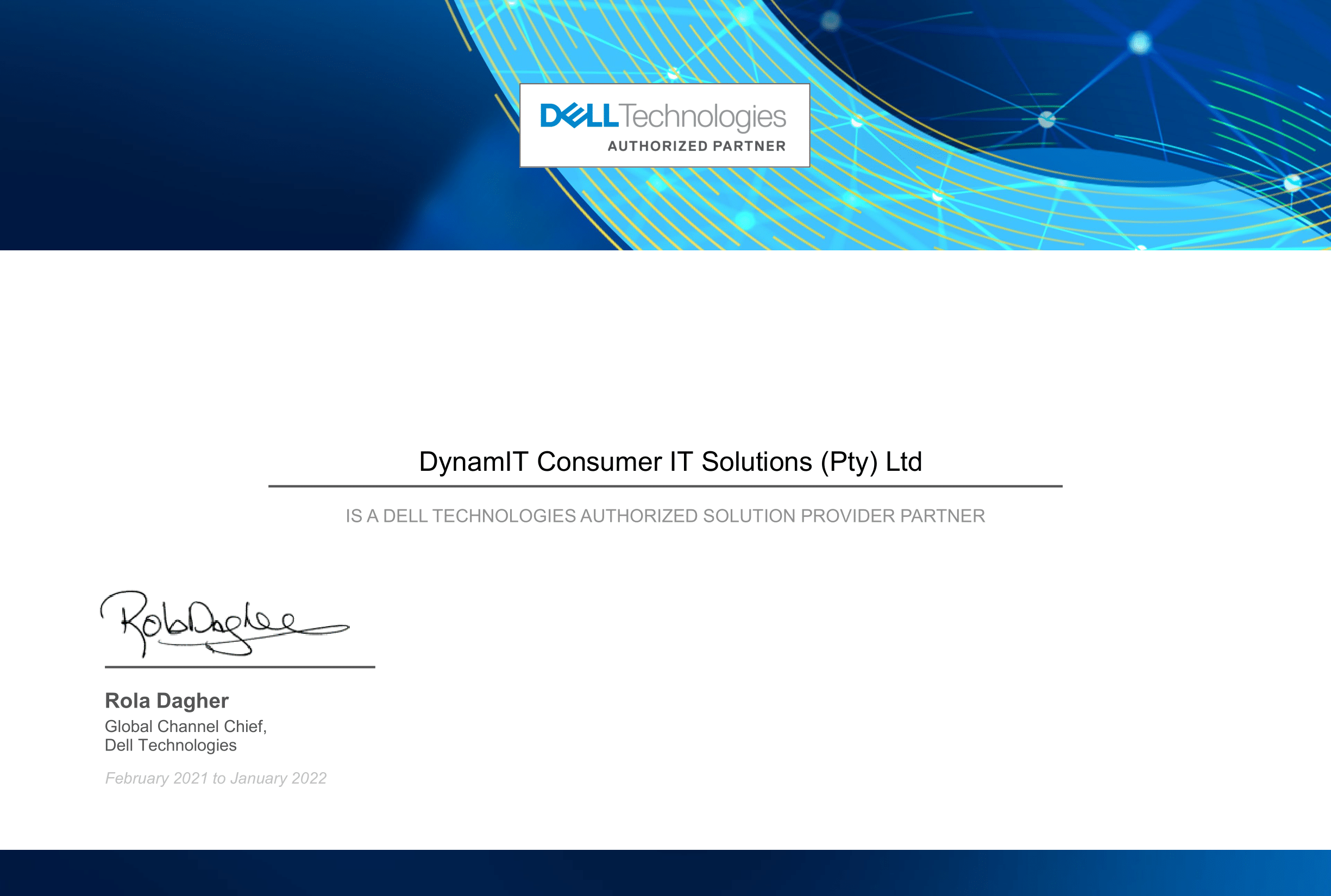 Dell Technologies Solutions Provider Partner